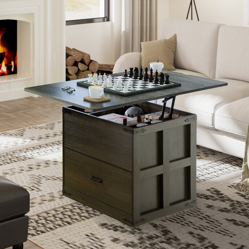 Dark gray lift top coffee table hotsell